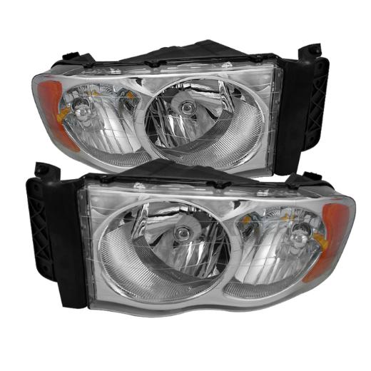 Spyder Chrome Crystal Headlights 02-05 Dodge Ram